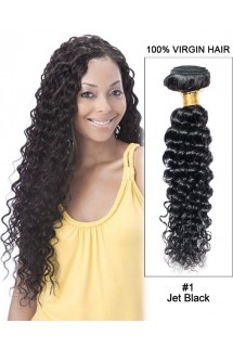 20” Jet Black Curly Wave Indian Virgin Hair 100% Remy Hair Weave Weft Human Hair Extensions 20” Jet Black Curly Wave Indian Virgin Hair 100% Remy Hair Weave Weft Human Hair Extensions